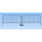 Crowd barrier with individual banner ad